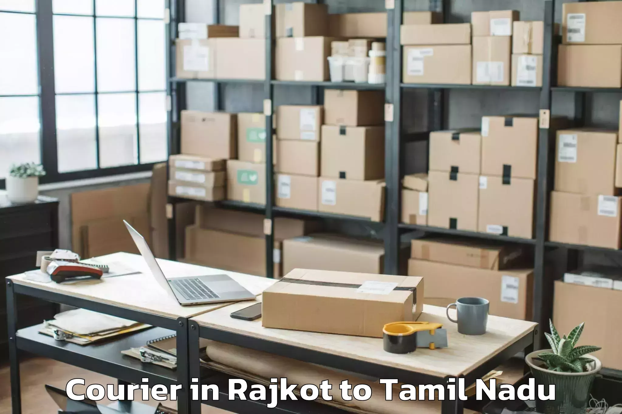 Easy Rajkot to Thanjavur Airport Tjv Courier Booking